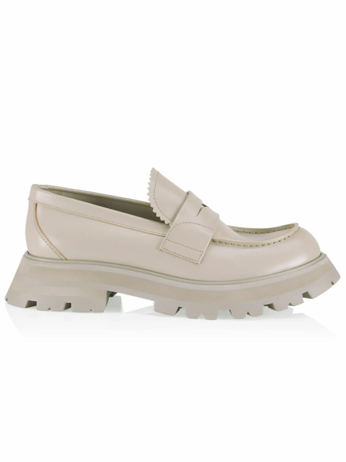 Alexander McQueen Leather Lug-Sole Penny Loafers