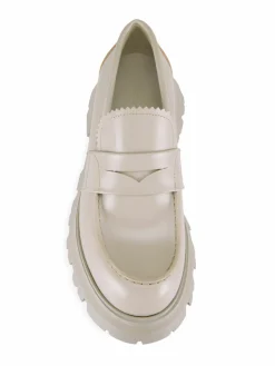 Alexander McQueen Leather Lug-Sole Penny Loafers
