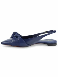 Santoni Leather Slingback Flat Shoes