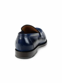Santoni Leather Slip On Shoes