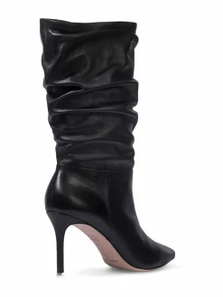 Black Suede Studio Leather Slouchy Booties