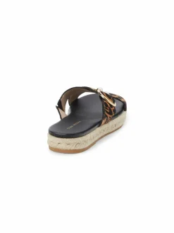 Stuart Weitzman Leopard-Print Calf Hair Espadrille Sandals