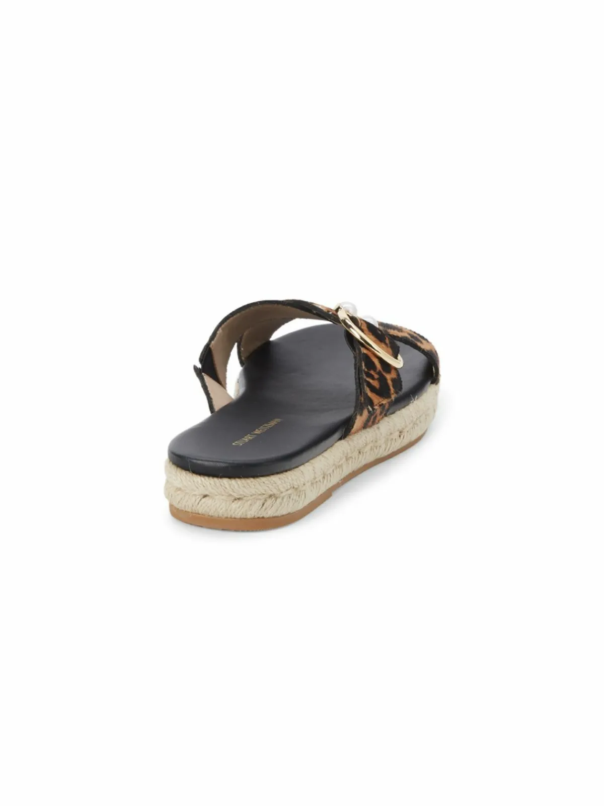 Stuart Weitzman Leopard-Print Calf Hair Espadrille Sandals