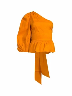 Women Ted Baker London Lera Linen Blend One Shoulder Top