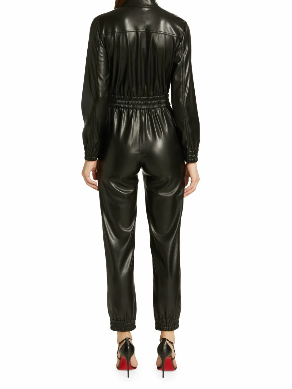 Women Alice + Olivia Levi Vegan Leather Crop Coverall