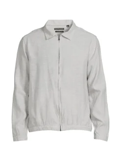 Saks Fifth Avenue Linen|Linen Blend Bomber Jacket