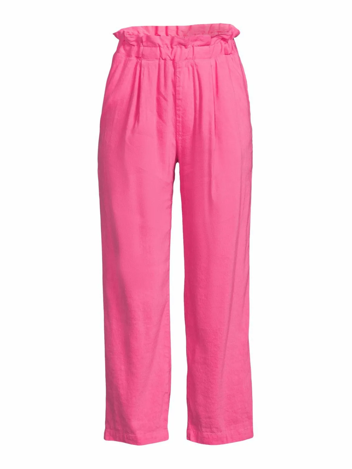 Women Monrow Linen Blend Cropped Paperbag Pants