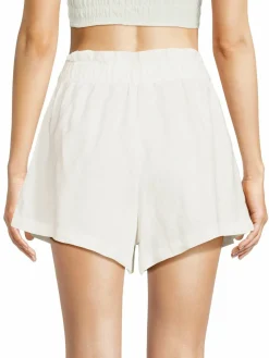 Women WeWoreWhat Linen Blend Paperbag Shorts