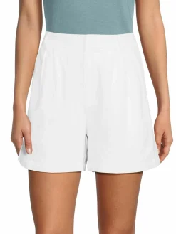 Women Elodie Linen Blend Pleated Shorts