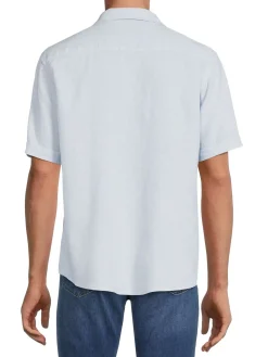 Saks Fifth Avenue Linen|Linen Blend Short Sleeve Button Down Shirt