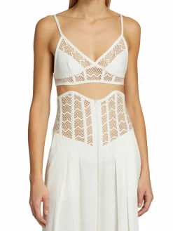 Women PatBO Linen Bralette Top
