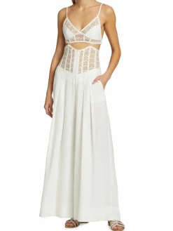 Women PatBO Linen Bralette Top