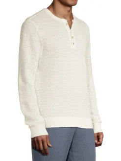 Onia Sweaters|Linen Henley Sweater