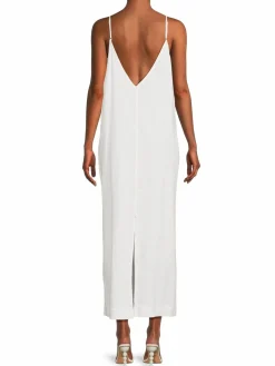 Women Saks Fifth Avenue Linen Maxi Slip Dress
