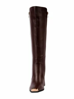 Ninety Union Link Square Toe Block Heel Knee Boots