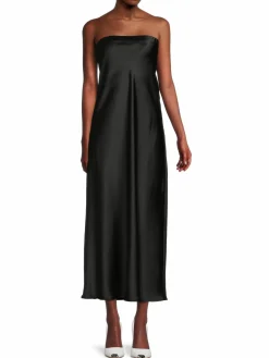 Women Renee C. Liquid Satin Midi Tube Dress