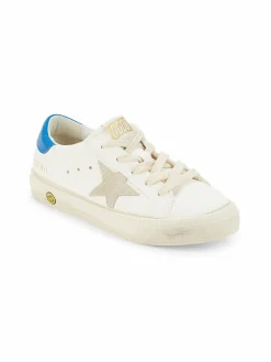 Golden Goose Little Kid's Star Patch Leather Sneakers