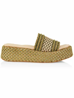 rag & bone Logan Crochet Flatform Slide Sandals