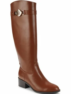 Tommy Hilfiger Logo Belted Knee High Boots