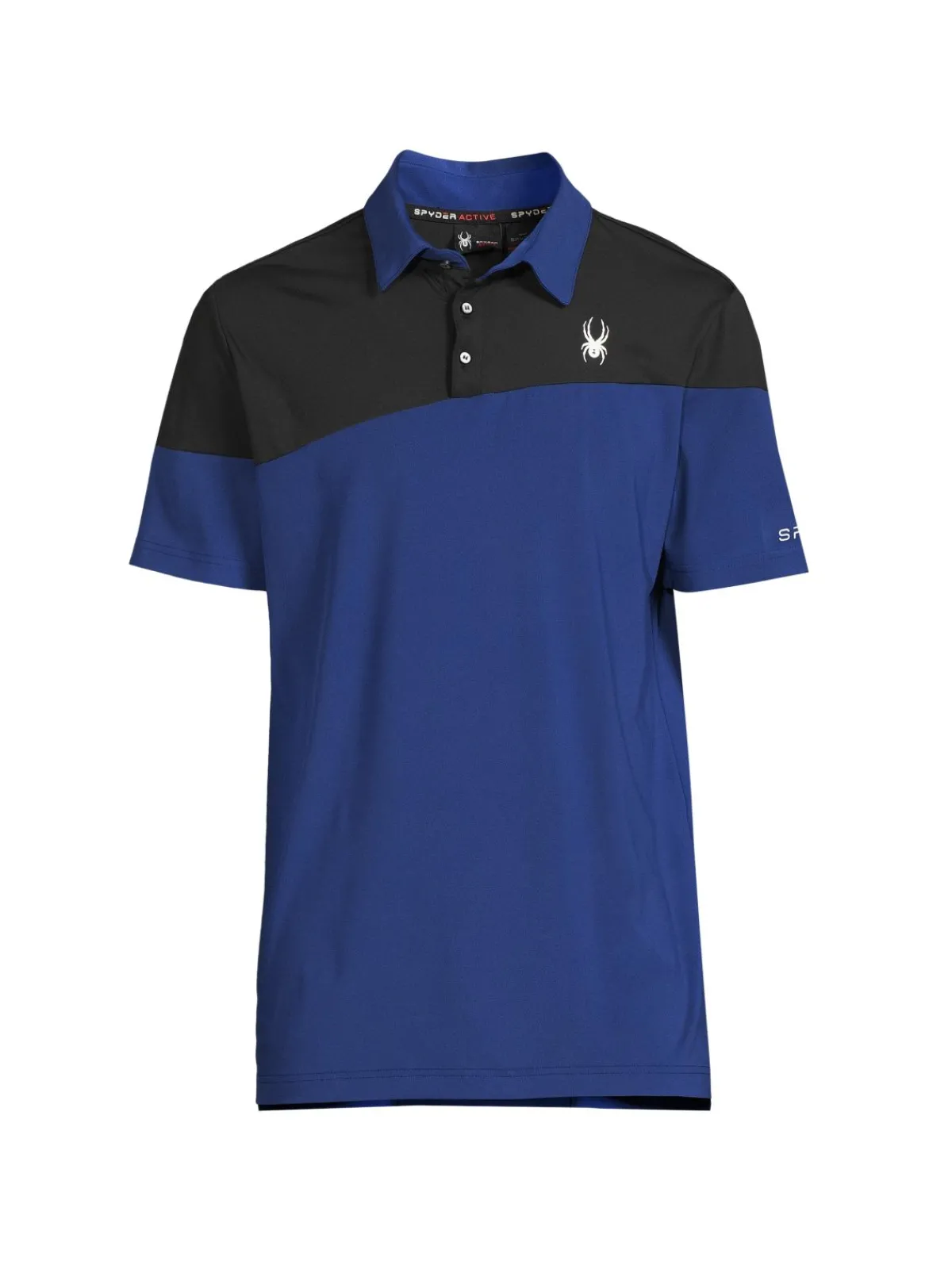 Spyder Polos|Logo Colorblock Polo Blue Black