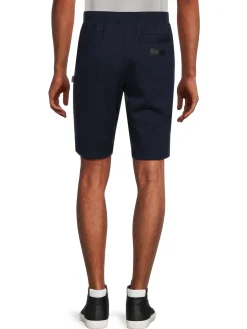 Plein Sport Shorts|Logo Drawstring Shorts Navy