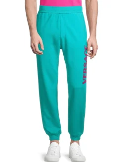 Versace Pants|Logo Fleece Sweatpants Purple