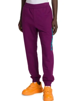 Versace Pants|Logo Fleece Sweatpants Purple