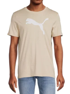 Puma Activewear|Logo Graphic Tee Beige