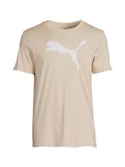 Puma Activewear|Logo Graphic Tee Beige