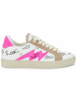 Zadig & Voltaire Logo Leather & Suede Sneakers