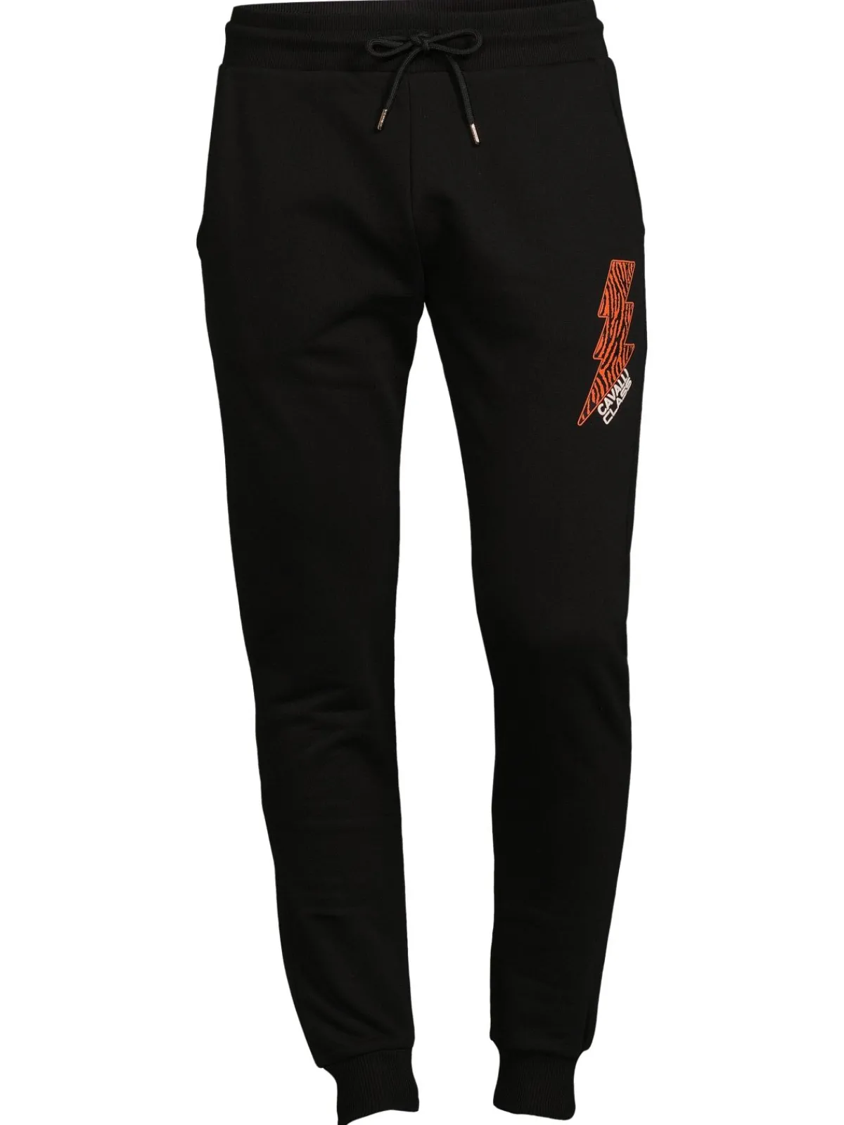 cavalli CLASS Pants|Logo Lightning Bolt Joggers Black