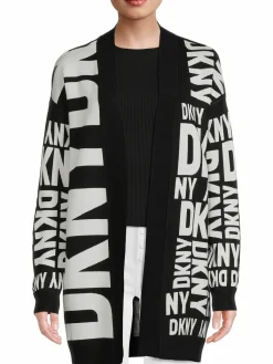 Women DKNY Logo Longline Cardigan