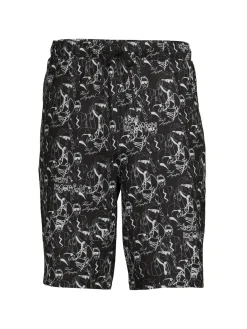 Karl Lagerfeld Paris Shorts|Logo Performance Shorts Black White
