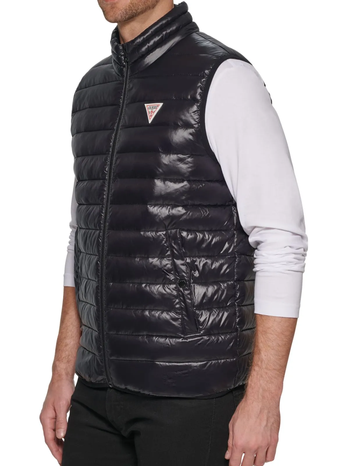 Guess Coats & Jackets|Logo Quilted Puffer Vest