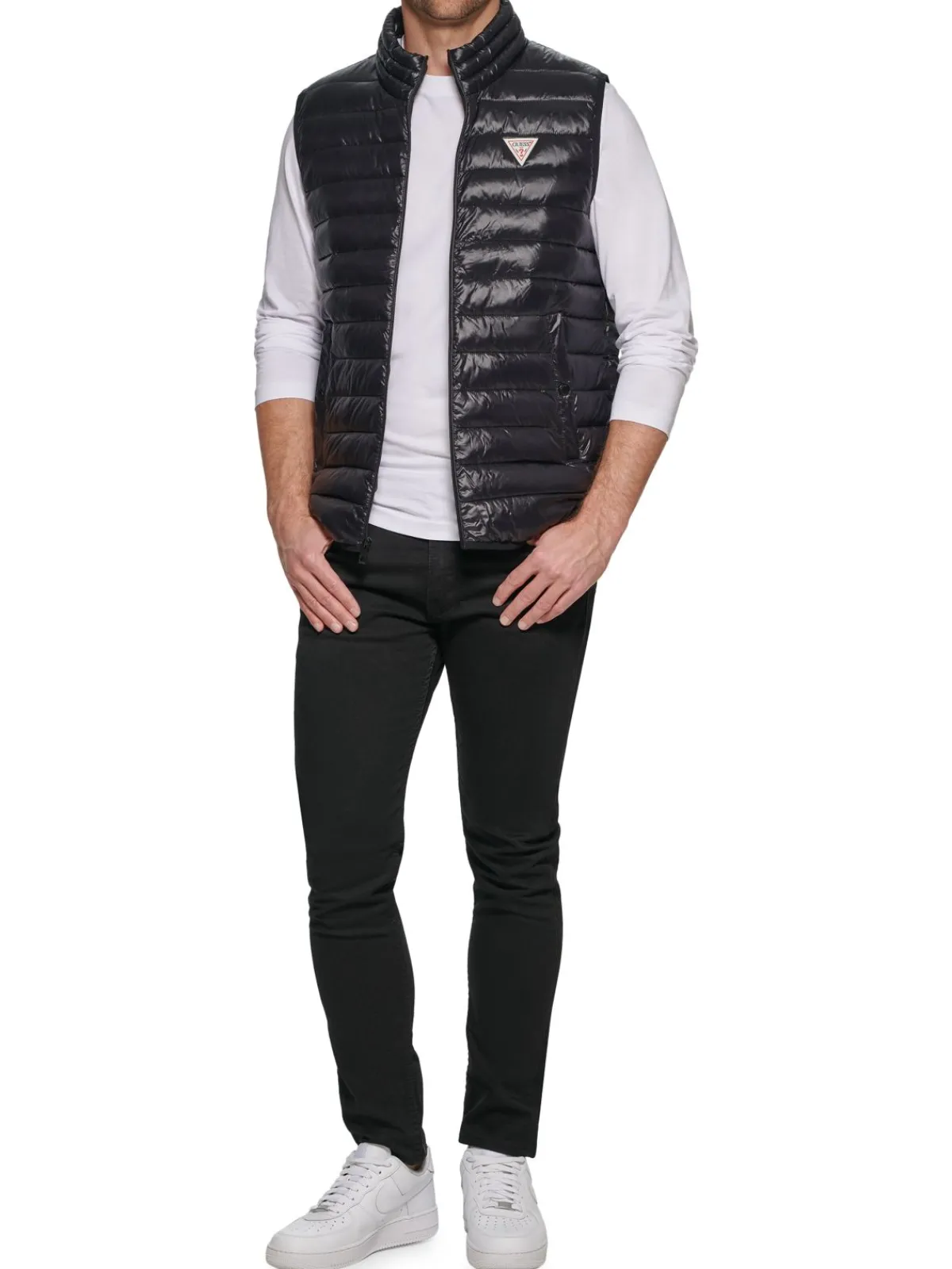 Guess Coats & Jackets|Logo Quilted Puffer Vest