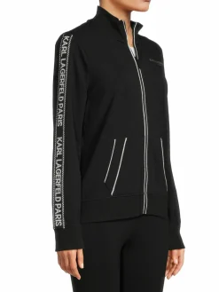 Women Karl Lagerfeld Paris Logo Tape Track Jacket