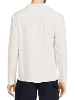 Onia Linen|Long Sleeve Linen Blend Camp Shirt