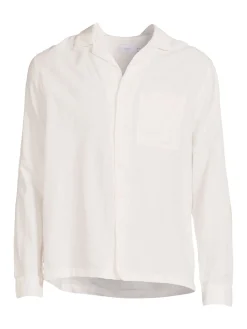 Onia Linen|Long Sleeve Linen Blend Camp Shirt