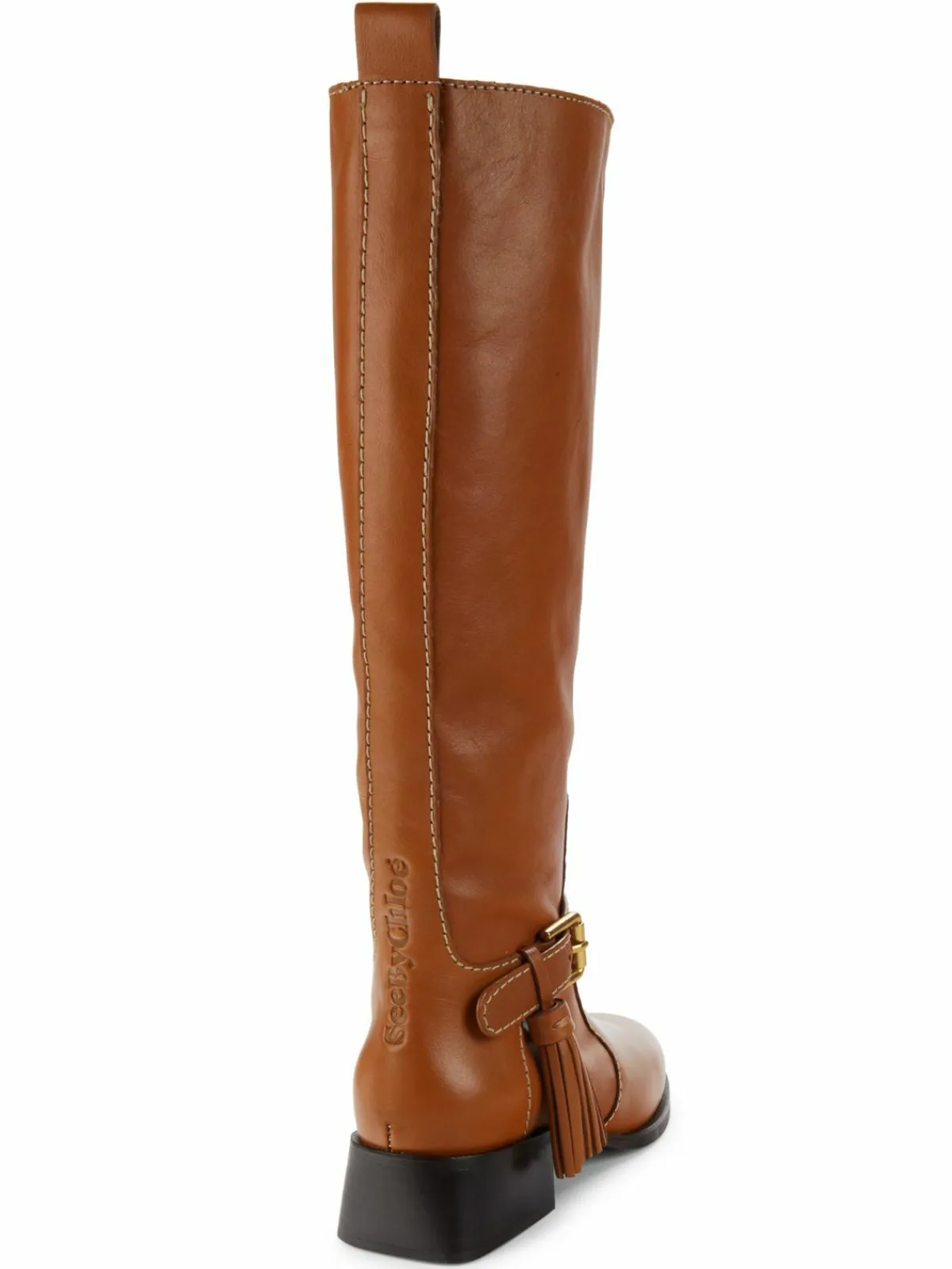 See by Chloé Lory Tassel Leather Knee High Boots