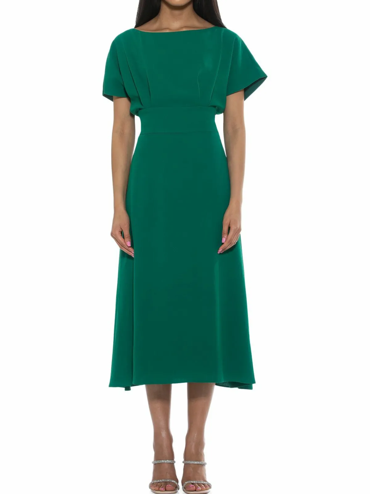 Women Alexia Admor Lottie Dolman Sleeve Midi Dress