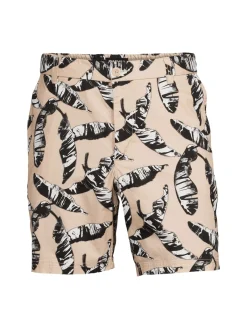 DKNY Shorts|Lou Palm Leaf Flat Front Shorts Sand