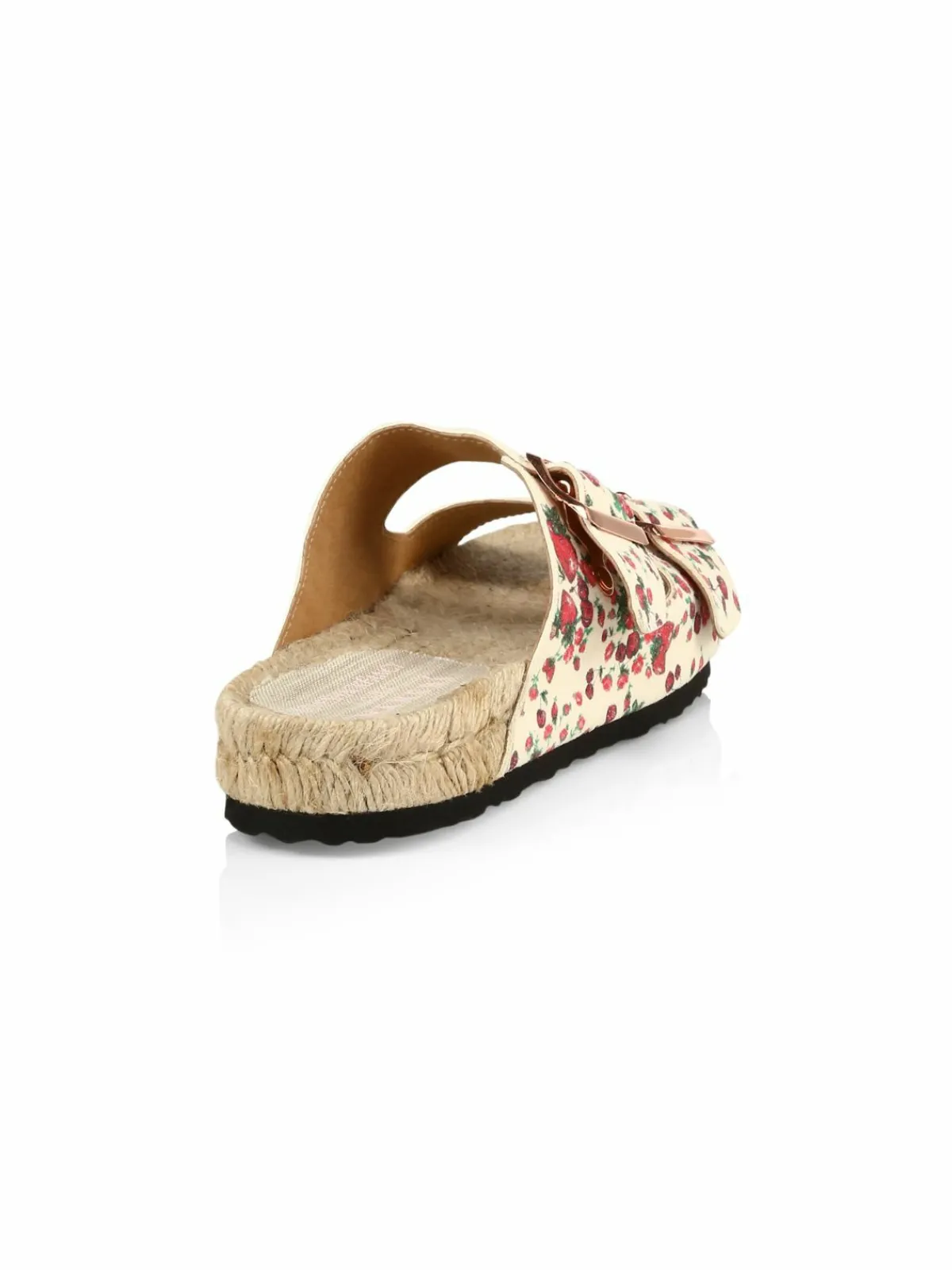 Manebí Loveshackfancy X Manebi Nordic Floral Leather Espadrille Slides