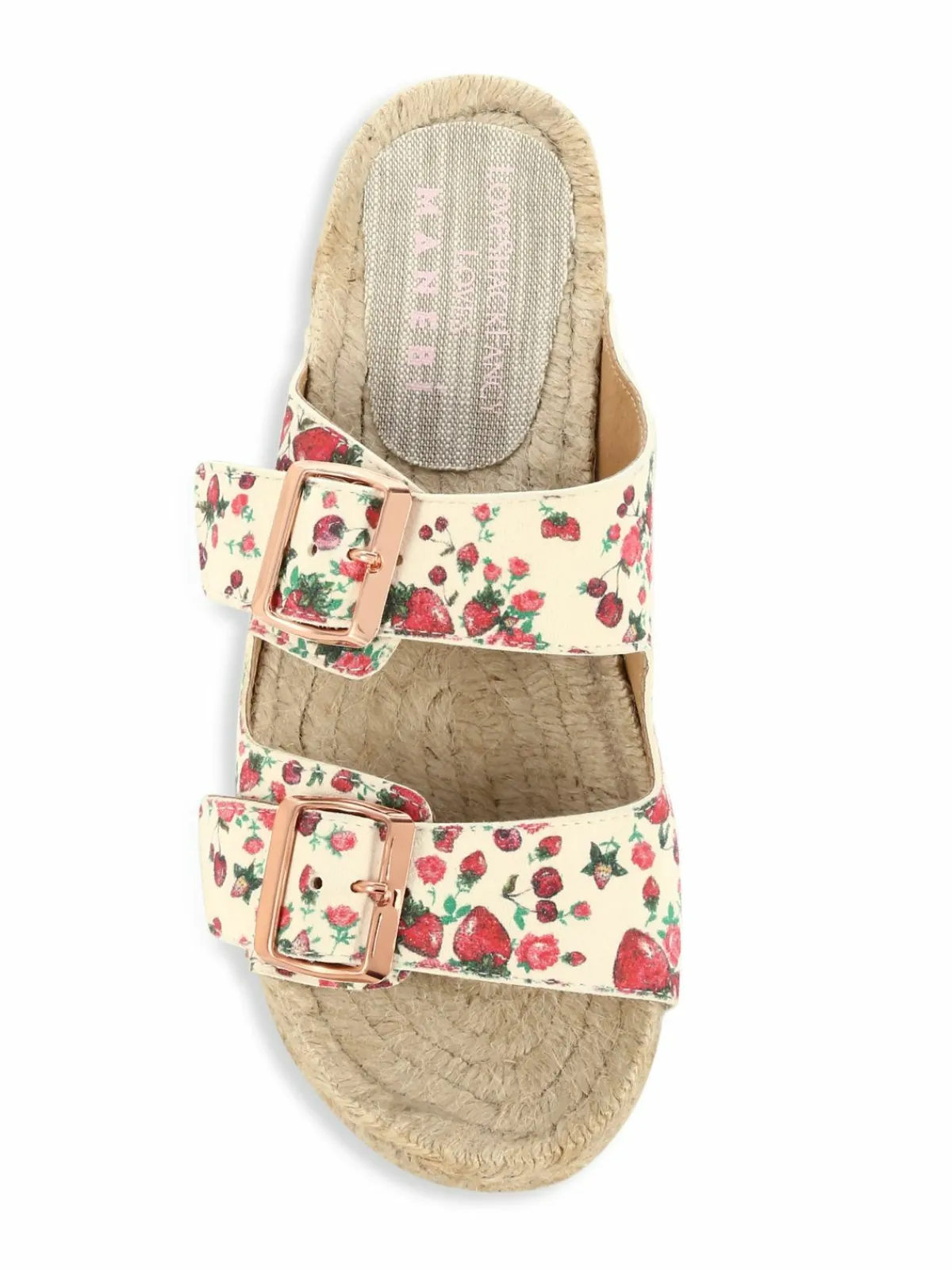 Manebí Loveshackfancy X Manebi Nordic Floral Leather Espadrille Slides