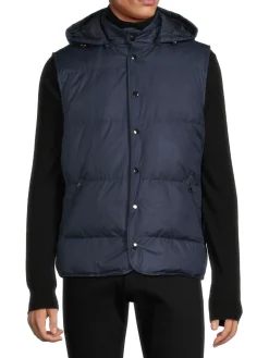 Jack Victor Coats & Jackets|Ludwig Hooded Down Vest Navy