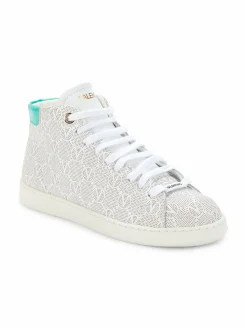 Valentino by Mario Valentino Mabel Perforated Mongram High Top Sneakers
