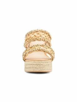 FASHION TO FIGURE Maia Braded Raffia Platform Sandals