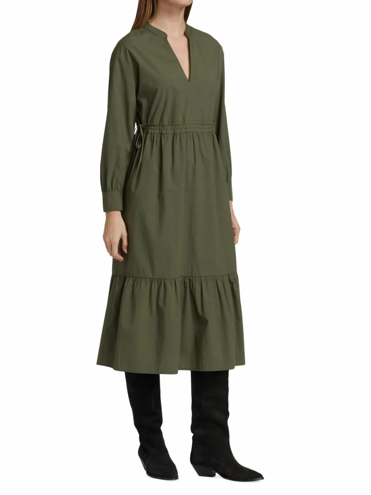 Women Rails Maple Tiered Drawstring Midi Dress