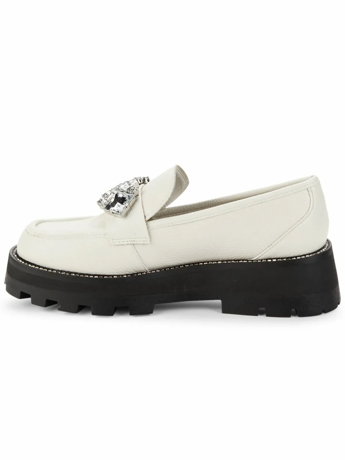 Karl Lagerfeld Paris Marcia Embellished Leather Loafers