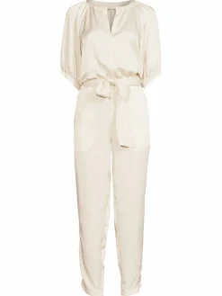 Women Ramy Brook Maverick Belted Satin Jumpsuit