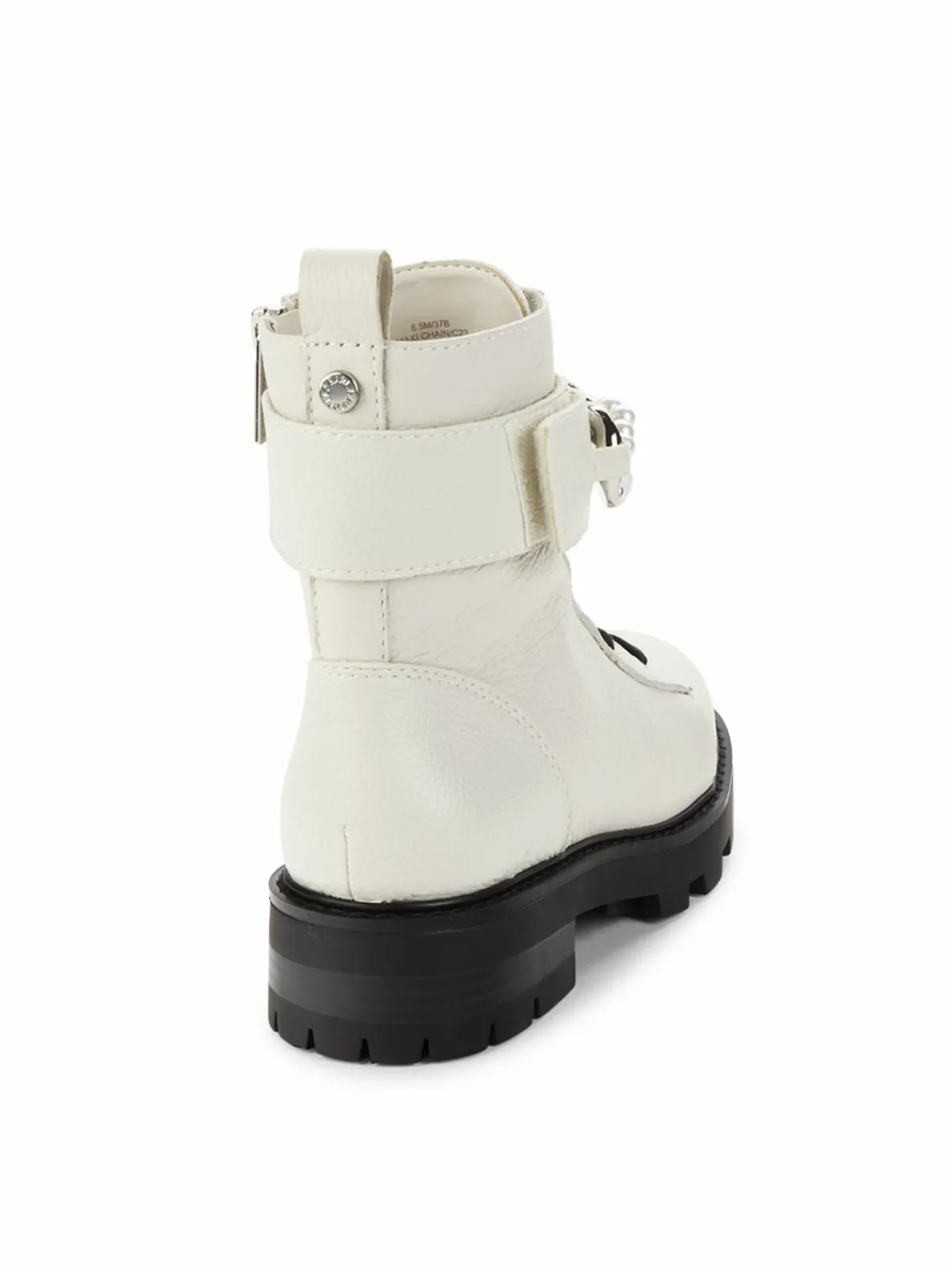 Karl Lagerfeld Paris Maxi Chain & Faux Pearl Leather Ankle Boots